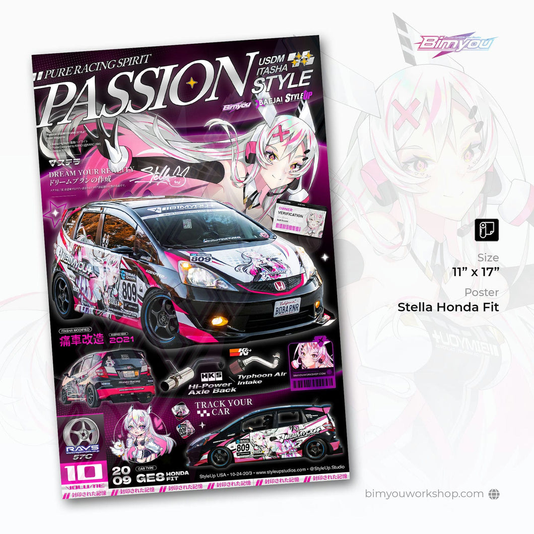 Stella Honda Fit Passion Itasha Poster