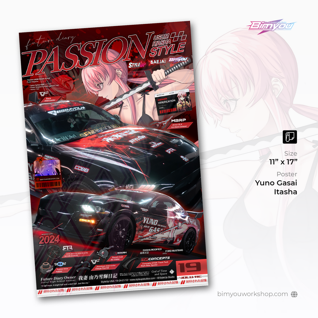 Yuno Gasai Passion Itasha Poster