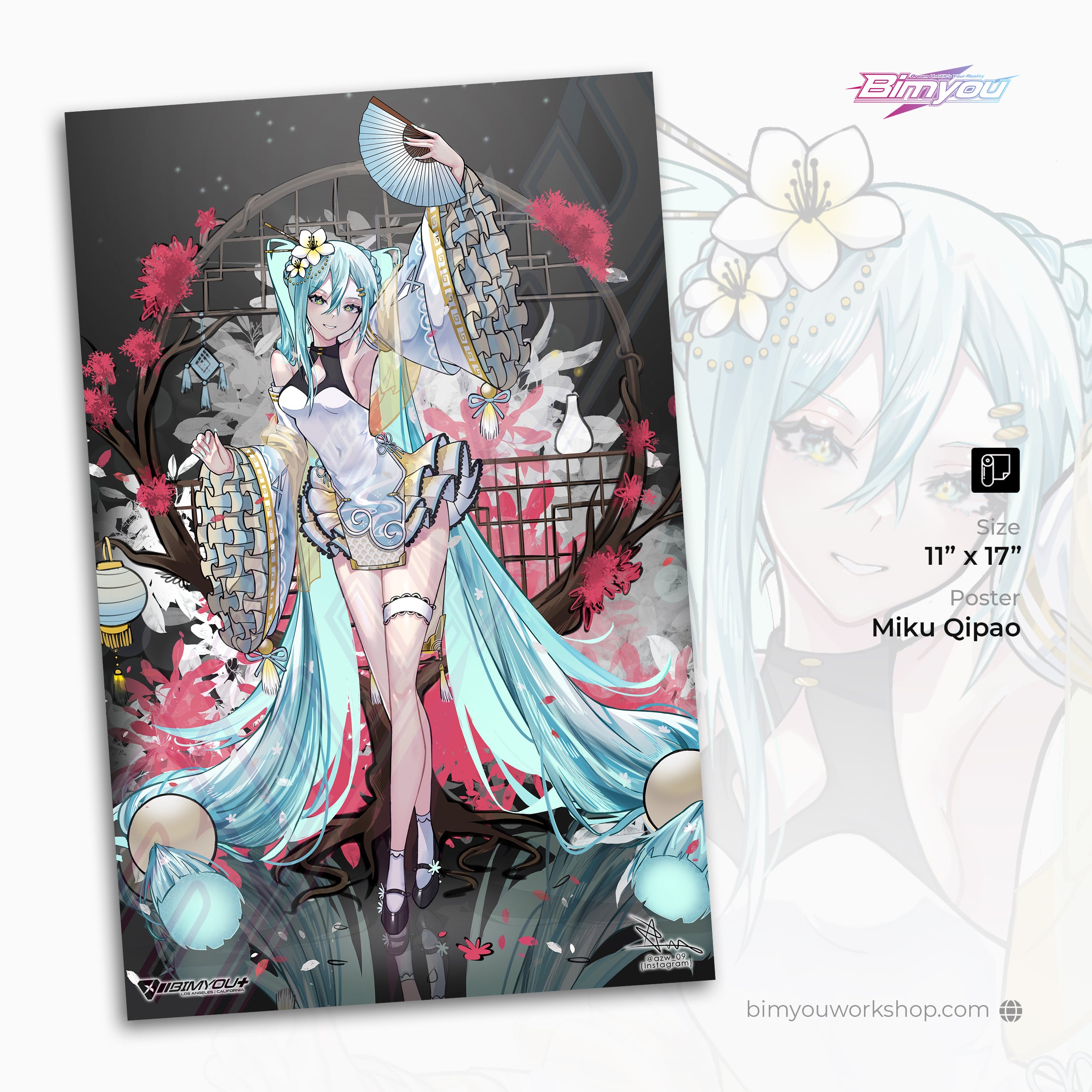 Miku QiPao Poster – Bimyou Workshop - Main Image